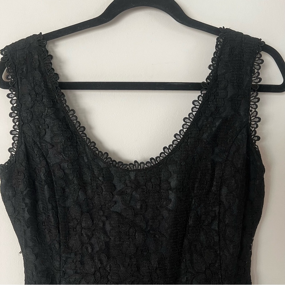 Vintage 80s 90s Lace Black Dress by Magali Collection - Picture 2 of 8